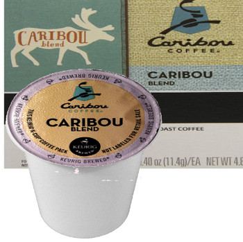  Caribou Blend Coffee K-Cup  This signature blend balances a big-bodied, syrupy taste with a clean, snappy finish.