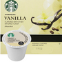 Starbucks Vanilla Coffee K-Cup® Pod. The flavor of buttery caramel combined with lightly roasted coffee.So simple. So sweet. And now with even more flavor. The taste of caramel adds just the right touch of richness to this blend of light-roasted arabica coffee and carefully selected natural ingredients top it with whipped cream and drizzle it with caramel or chocolate syrup. Compatible with most or all single cup brewers including Keurig® and Keurig® 2.0