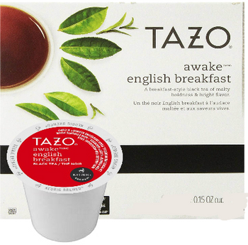 Tazo Awake Tea K-Cup® Pod. A breakfast tea of boldness, depth and character, invigorating any time of day. Compatible with most or all single cup brewers including Keurig® and Keurig® 2.0