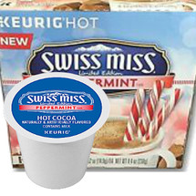 Swiss Miss Peppermint Hot Cocoa K-Cup® Pod. Compatible with all single serve brewers, including Keurig® and Keurig® 2.0.