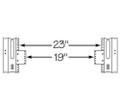 Rackrail Reducer, 2 RU, 23"W to 19"W  (23-19-2)