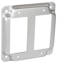 4" Square, 1/2" Raised Dual Decora / GFCI Industrial Receptacle Cover (G1950)