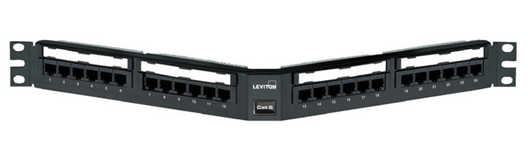 ⭐️⭐️ 24 port Cat6 Angled Patch Panel (69587-U24) - Mercommbe
