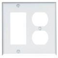 2 gang Duplex / Decora Combination Wallplate White  (80455-W)