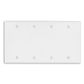 4 Gang Blank Wallplate White (88064)