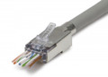 ezEX48 Shielded, External Ground CAT6 Connector 25 pack (100027C)