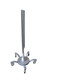 Double base unit, caster wheels, 1600mm post, 18" rail
