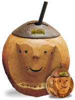 Display Coconuts are supersized shown next to a regular coconut cup for marketing