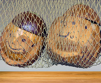 Coconut Nets are large fishermen nets to hang and provide storage for the coconut cups.