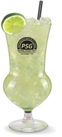 21oz Celebration® Glass is a glass with a base and fun shape and a custom logo printed on the side