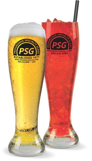 33oz Pilsner Glass is a larger version of our standard beer glass with custom logo printing