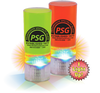 1.5oz Plastic Light-Up Shot is a small clear shot glass with lights in the bottom and custom logos on the side.