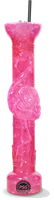 45oz Plastic Flamingo Yard in translucent pink with a custom logo