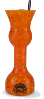 18oz Plastic Orange Basketball Yard cup with custom logo