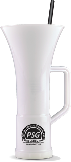 28oz Plastic Megaphone shaped Cup with a custom logo