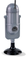 21oz Plastic Microphone shaped yard cup with a custom logo