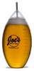 50oz Plastic Football shaped cup filled with beer and printed with a custom logo