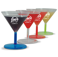2oz Plastic Martini Shot in a variety of colors with a custom logo