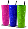 28oz Plastic Tiki Cup is a fun, brightly colored cup with tiki designs and a custom logo print
