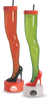 60oz Plastic The Leg© is a clear cup shaped like a leg with heels. Options for custom logo printing available.