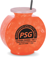 32oz Plastic Fishbowl is a clear drum style fishbowl with custom logo printing on both sides