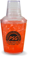 16oz Plastic Cocktail Shakers are clear cups great for serving margaritas or other mixed drinks and can be customized with a logo