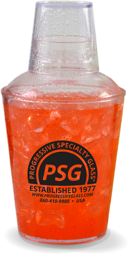 16oz Plastic Cocktail Shakers are clear cups great for serving margaritas or other mixed drinks and can be customized with a logo