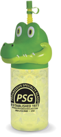 24oz Plastic Gator Sipper is a cup with a gator character at the top and custom logo printing