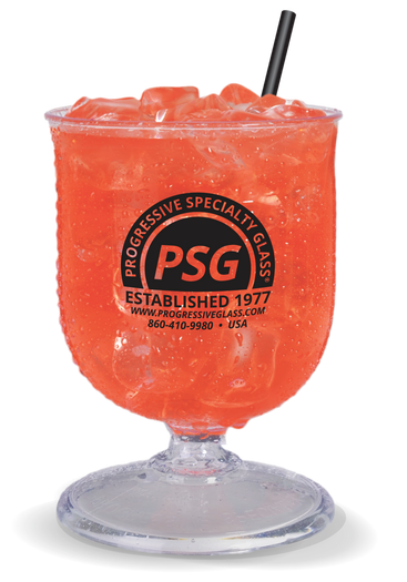 50oz Plastic Snifter is a short but large cup with custom logo printing