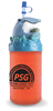 24oz Plastic Whale Sipper with whale character on top and custom logo printing