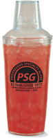 Clear plastic 3-piece cocktail shakers are great for serving mixed drinks, clear with a custom logo