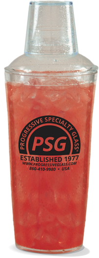 Clear plastic 3-piece cocktail shakers are great for serving mixed drinks, clear with a custom logo