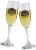 Champagne Flutes with custom logo or artwork