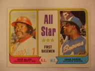 1974 Topps #332 All Star First Basemen Dick Allen & Hank Aaron EXMT
