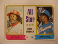 1974 Topps #332 All Star First Basemen Dick Allen & Hank Aaron NRMT