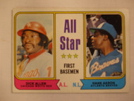 1974 Topps #332 All Star First Basemen Dick Allen & Hank Aaron EX