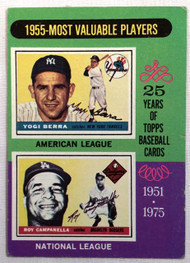 1975 Topps #193 1955 MVPs Yogi Berra & Roy Campanella VG