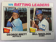 1977 Topps #1 1976 Batting Leaders George Brett & Bill Madlock VG