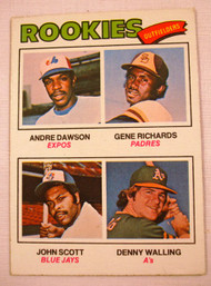1977 Topps #473 1977 Rookie Outfielders Andre Dawson, Gene Richards, John Scott, Denny Walling EXMT ROOKIE CARD