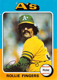 1975 Topps #21 Rollie Fingers EX