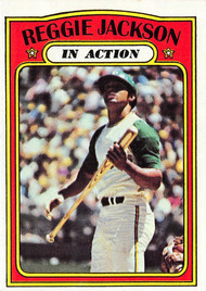 1972 Topps #436 Reggie Jackson (In Action) NRMT (72T436NRMT)