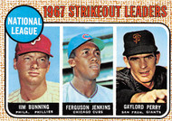 1968 Topps #11 NL 1967 SO Leaders VG Bunning, Jenkins, G. Perry. (68T11VG)