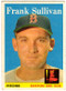 1958 Topps, Baseball Cards, Topps,  Sullivan, Frank Sullivan, Red Sox