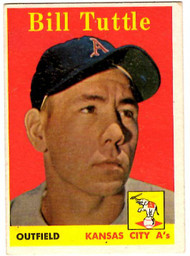 1958 Topps, Baseball Cards, Topps,  Tuttle, Bill Tuttle, Giants, Yellow Name