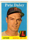 1958 Topps, Baseball Cards, Topps,  Pete Daley, Daley, Red Sox