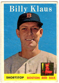 1958 Topps, Baseball Cards, Topps,  Billy Klaus, Red Sox