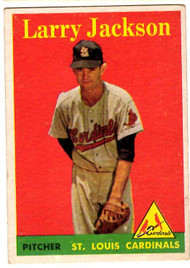 1958 Topps, Baseball Cards, Topps,  Larry Jackson, Cardinals, Yellow Name