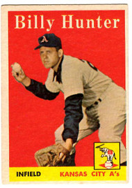 1958 Topps, Baseball Cards, Topps,  Billy Hunter, A's