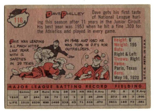 1958 Topps, Baseball Cards, Topps, Dave Philley, Phillies