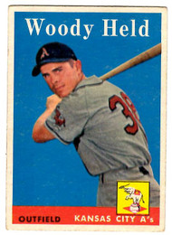 1958 Topps, Baseball Cards, Topps, Woody Held, A's